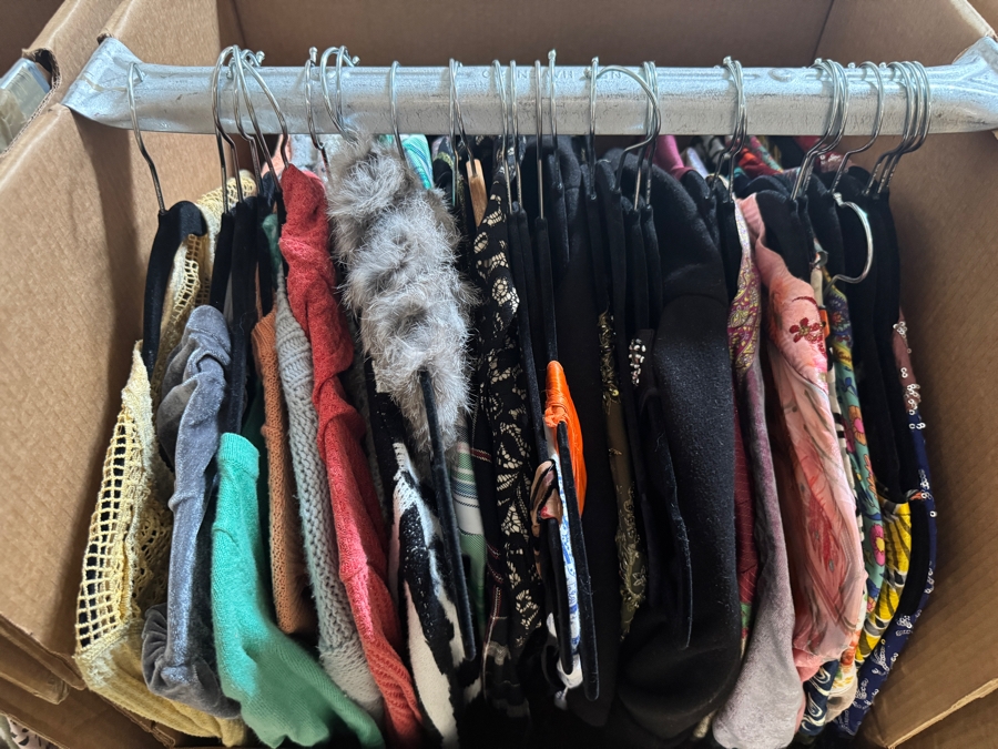 Just Added - Women's Clothing Reseller Liquidation Lot 3 Wardrobe Boxes Hanging Apparel Bundle Mostly Size S / XS [Photo 3]