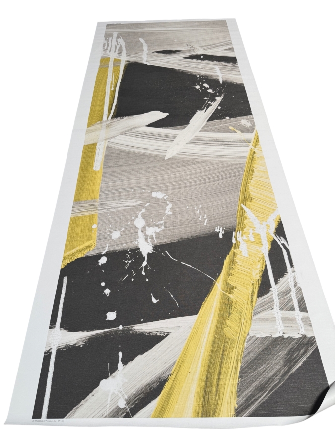 Just Added - Phillip Jeffries Splash Yellow Spark Luxury Abstract Textured Vinyl Canvas Mural Wallcoverings 132' X 46' / 44' X 32' / 36' X 33' Retails $950