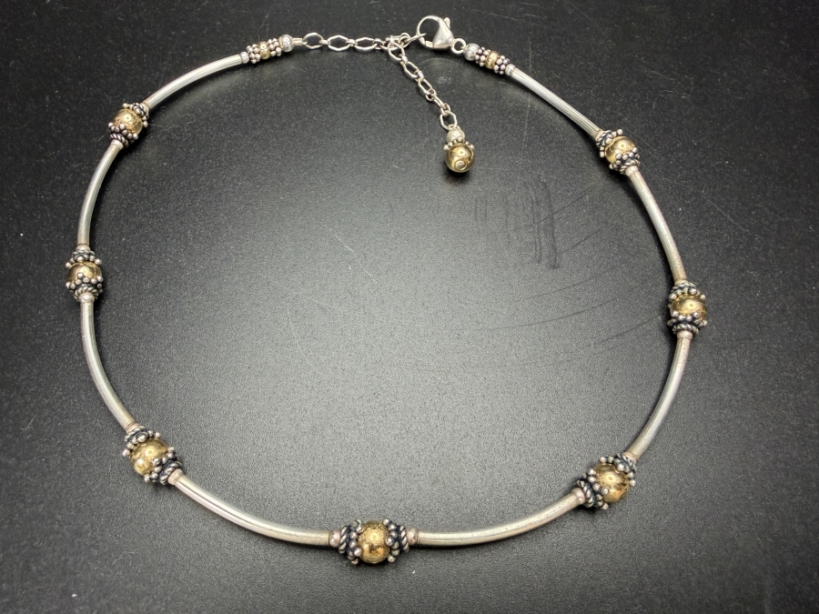 Just Added - Sterling Silver 16' Necklace 12.1g [Photo 2]