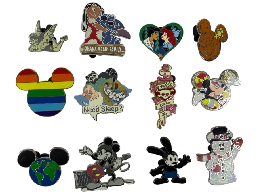 (12) Vintage Disney Trading Pins