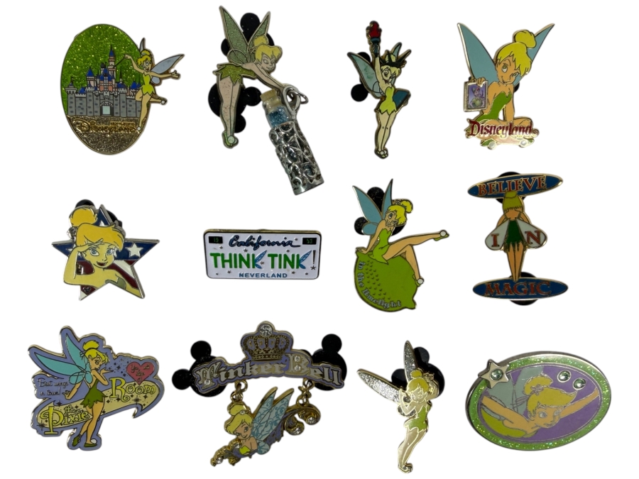 (12) Vintage Disney Tinker Bell Trading Pins