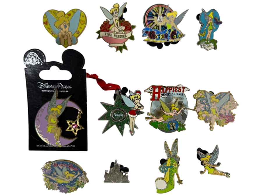 (12) Vintage Disney Tinker Bell Trading Pins