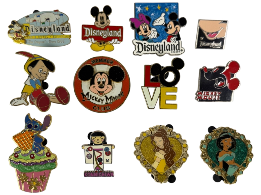 (12) Vintage Disney Trading Pins