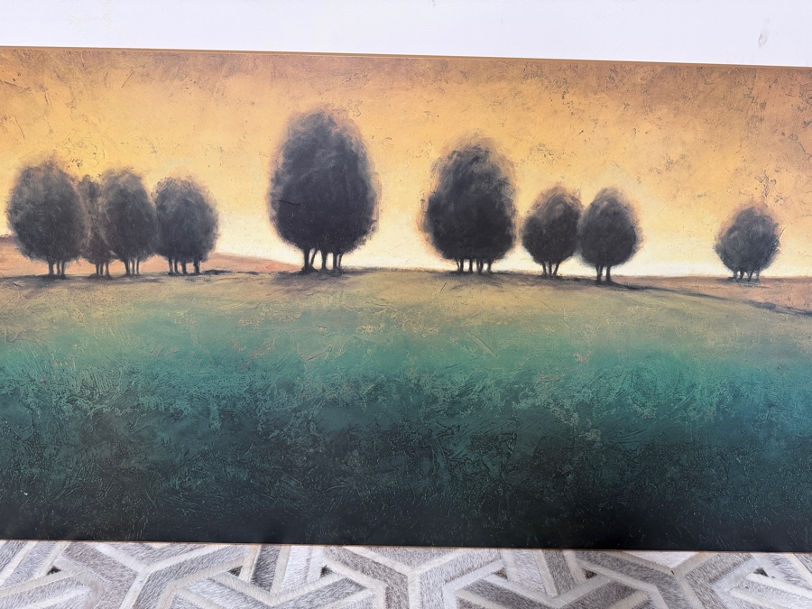 Just Added - Gregory Williams Incandescence Framed Panoramic Gold Sky Landscape Print From Z Gallerie Retail $245 54' X 27.5' [Photo 3]
