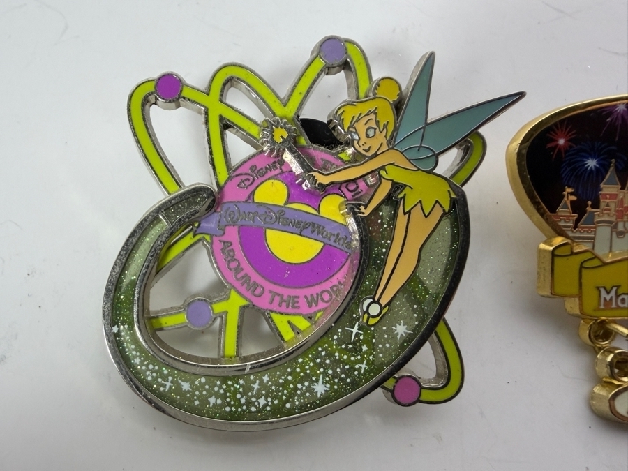 Vintage 2009 Limited Edition of 500 Walt Disney World 'Pin-Tiquities' Tinker Bell Atomic MOP Event Celebration Trading Pin and Limited Edition of 1,000 'Magical Memories' Tinker Bell and Sleeping Beauty Castle Trading Pin from the Disneyland Resort [Photo 3]