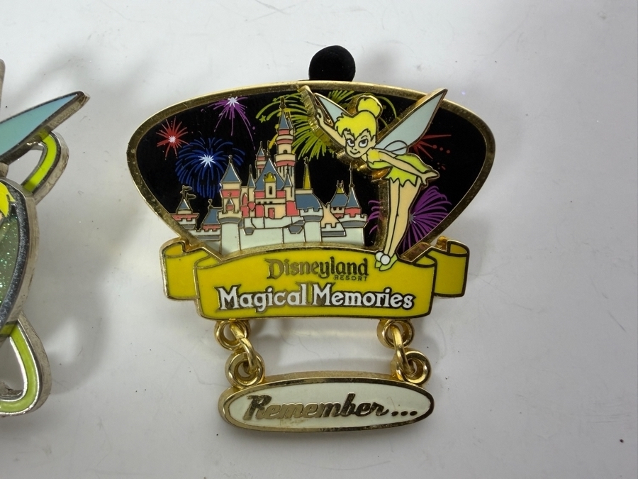 Vintage 2009 Limited Edition of 500 Walt Disney World 'Pin-Tiquities' Tinker Bell Atomic MOP Event Celebration Trading Pin and Limited Edition of 1,000 'Magical Memories' Tinker Bell and Sleeping Beauty Castle Trading Pin from the Disneyland Resort [Photo 2]