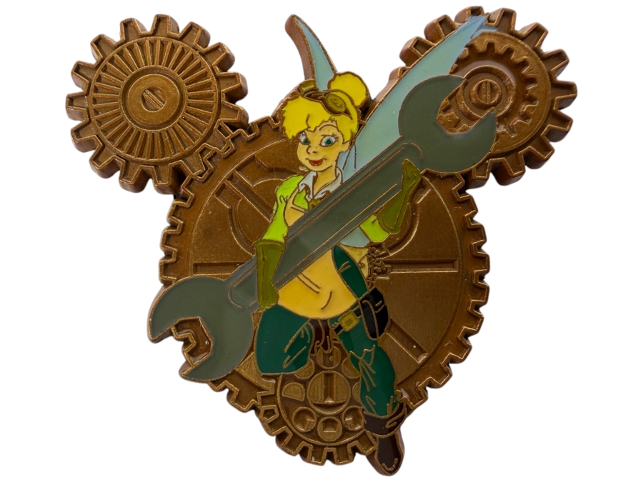 Vintage 2010 Limited Edition of 250 Tinker Bell Disney Trading Pin from the 'Mickey Icon Steampunk Gears' Series