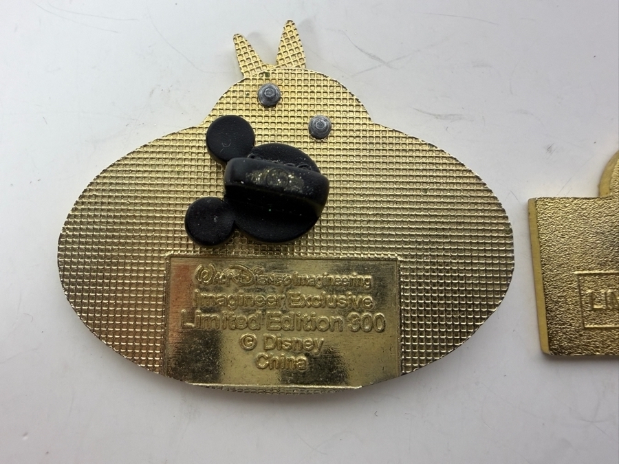 Vintage Limited Edition of 300 Walt Disney Imagineering (WDI) Exclusive 'Imagineer Name Tag' Pin Featuring Tinker Bell and Limited Edition of 300 Tinker Bell Neverland Trading Pin [Photo 4]