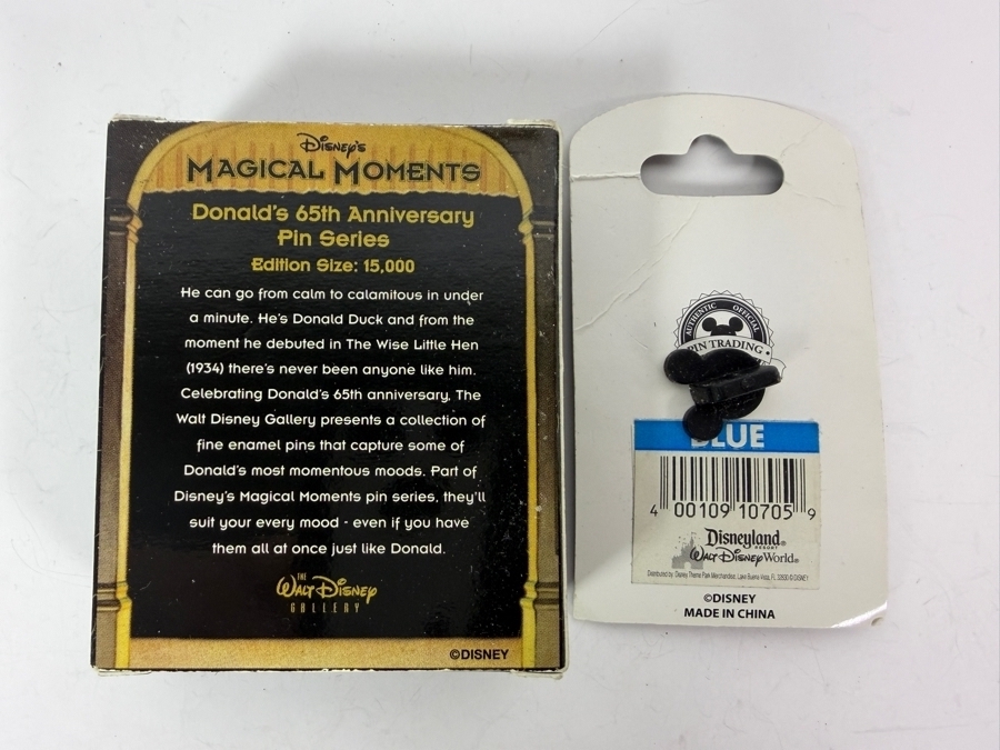 Limited Edition Disney Cinderella Marquee Collection Photo Frame Pin and Limited Edition Walt Disney Gallery Donald Duck 65th Anniversary 'Magical Moments' Trading Pin [Photo 4]