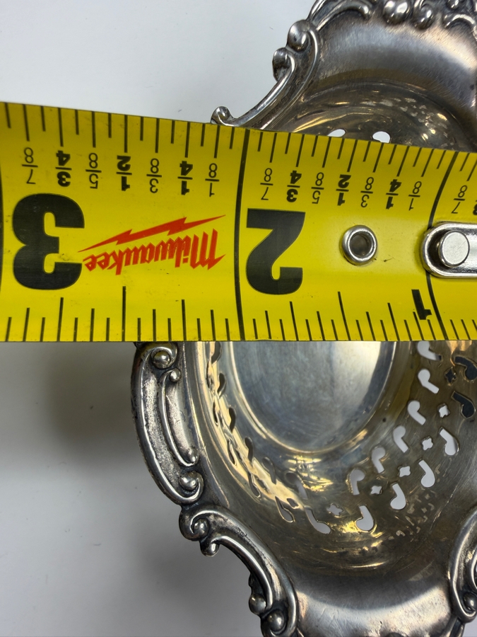 Antique Gorham Cromwell Pattern Sterling Silver Pierced Nut Bowl Bonbon Dish Number 4780 4'W X 2.5'D X 1'H 24.1g [Photo 8]