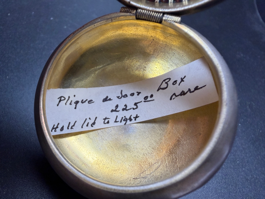Vintage Norwegian 830S Silver Plique A Jour Cloisonne Enamel Rounded Pill Trinket Box 1.75'W 34.4g [Photo 7]