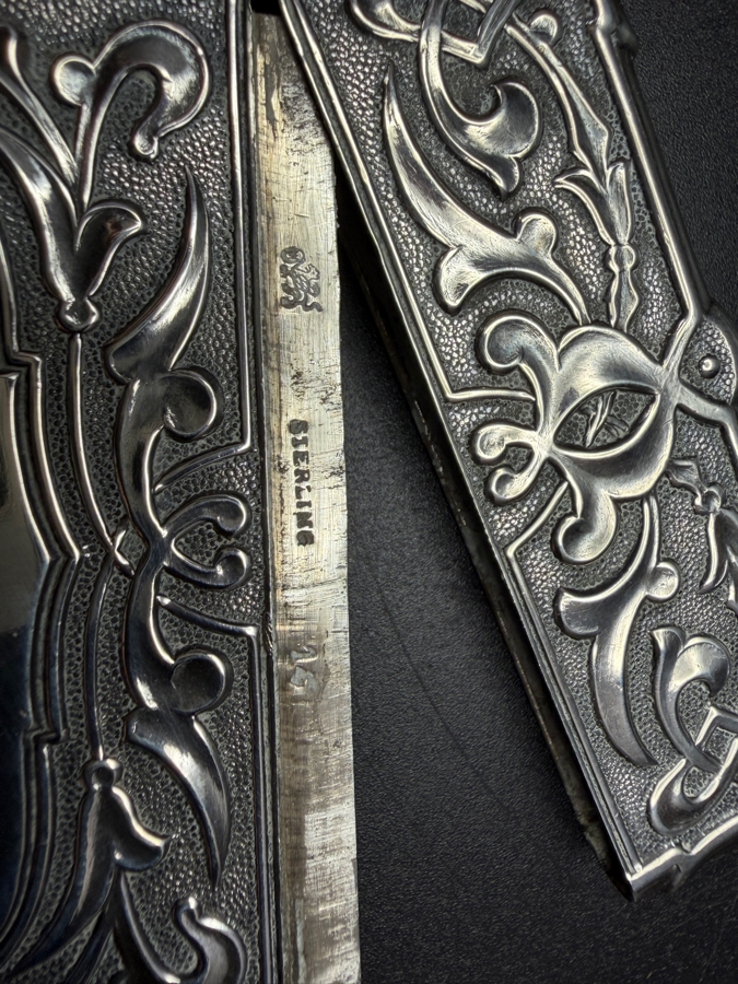Antique Art Nouveau Sterling Silver Calling Card Case Dance Purse With Monogram Ida Dated December 25, 1873 2.5' X 3.5' 57.9g [Photo 3]