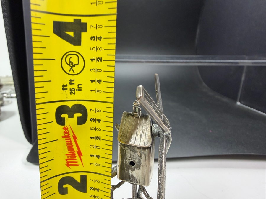 Vintage Dutch Sterling Silver Novelty Windmill Wager Cup Bell 3'H 36.1g [Photo 10]