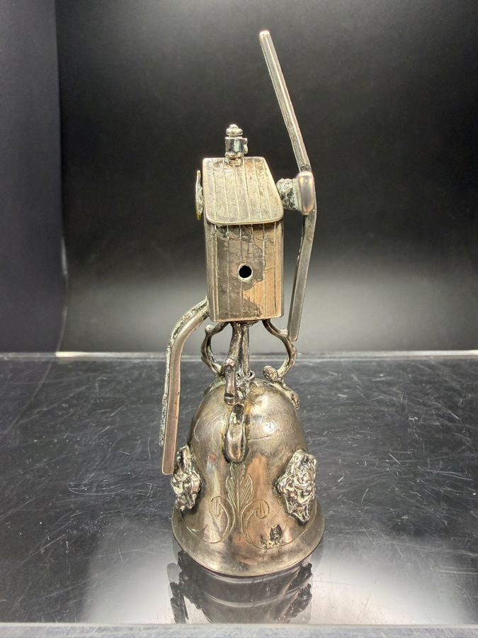 Vintage Dutch Sterling Silver Novelty Windmill Wager Cup Bell 3'H 36.1g [Photo 4]