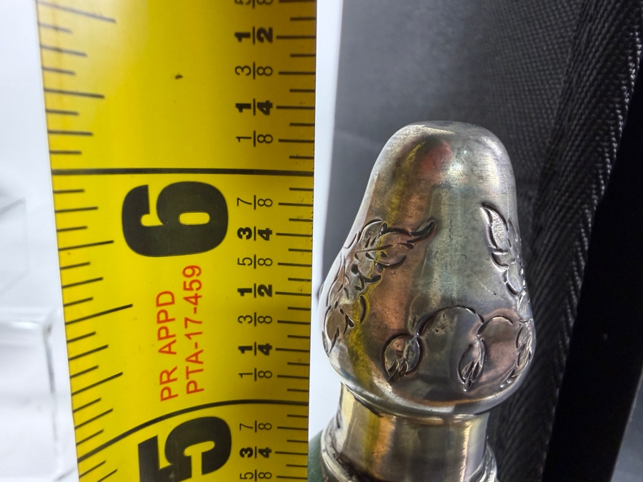 Daum Nancy Signed Art Nouveau Cameo Glass And Sterling Silver Traveling Spirits Flask 6.25'H [Photo 14]