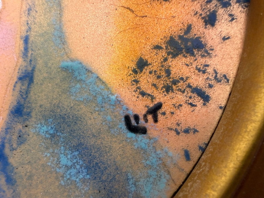 Vintage Walt Litt Enamel On Copper Plate First Edition 1978 Christmas Madonna And Child Numbered Plaque 212/1000 10'W [Photo 4]