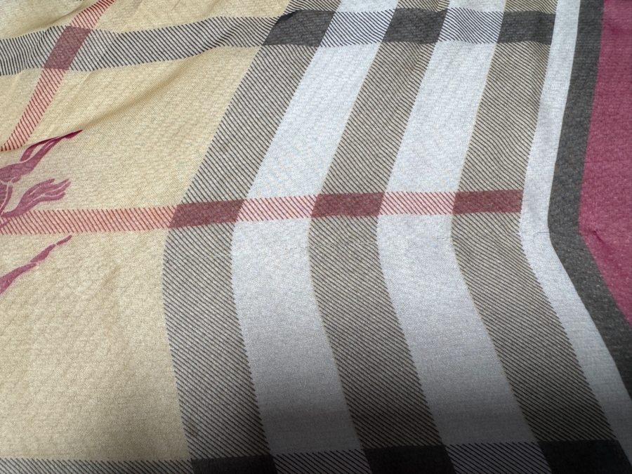 Just Added - Burberry Vintage Nova Check Lightweight Silk Chiffon Oblong Scarf 22' X 65' [Photo 4]