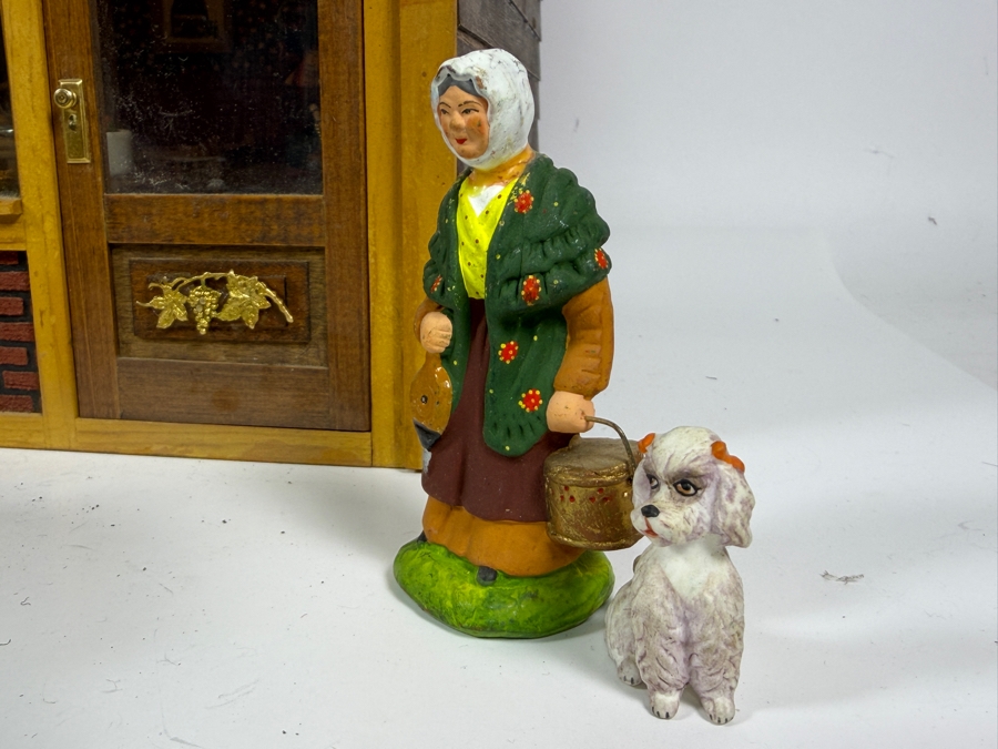Vintage French Themed Diorama Room Box Shop Entitled La Boutique Provencale With Miniature Accessories And Figurines 11'W X 10.5'D X 13'H - See Photos [Photo 9]