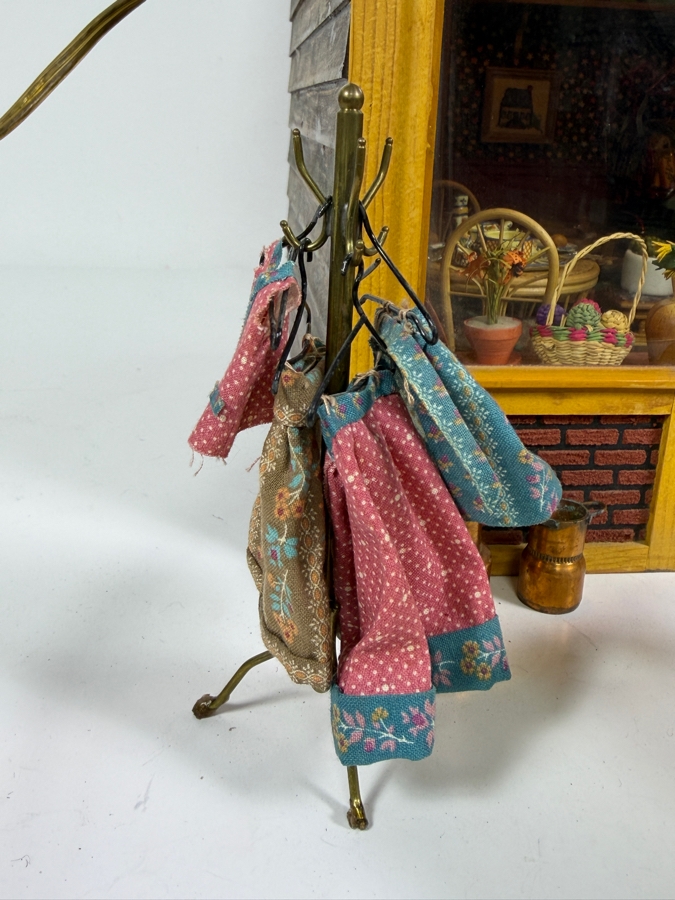 Vintage French Themed Diorama Room Box Shop Entitled La Boutique Provencale With Miniature Accessories And Figurines 11'W X 10.5'D X 13'H - See Photos [Photo 7]