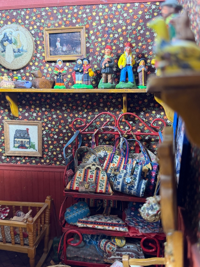 Vintage French Themed Diorama Room Box Shop Entitled La Boutique Provencale With Miniature Accessories And Figurines 11'W X 10.5'D X 13'H - See Photos [Photo 20]