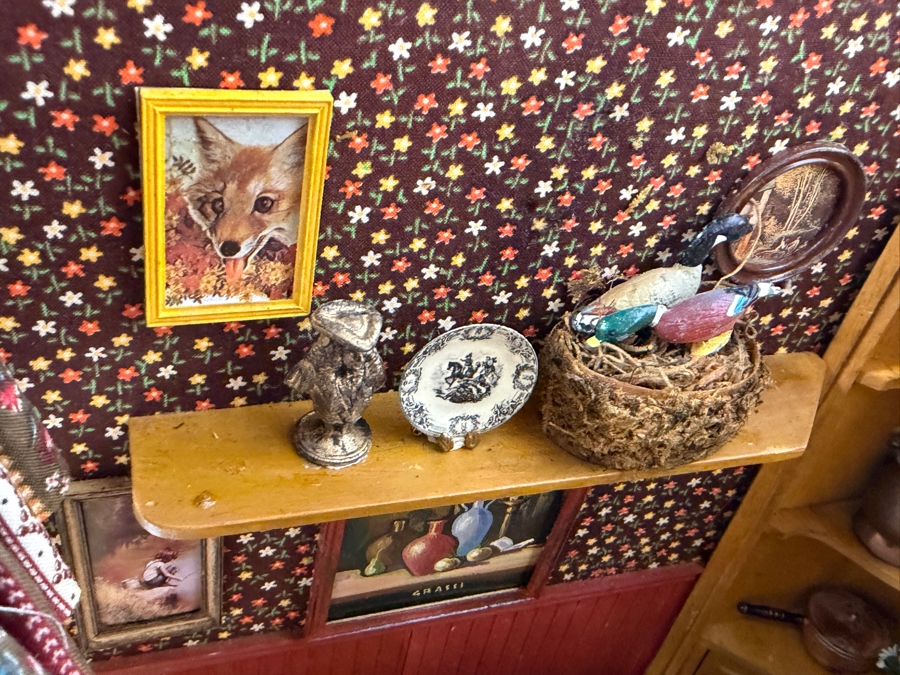 Vintage French Themed Diorama Room Box Shop Entitled La Boutique Provencale With Miniature Accessories And Figurines 11'W X 10.5'D X 13'H - See Photos [Photo 15]