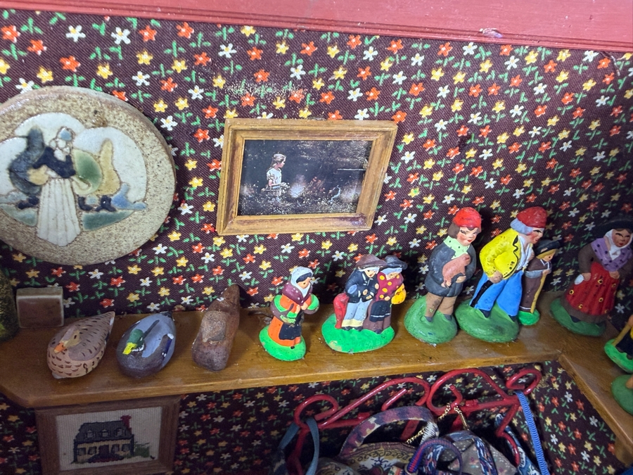 Vintage French Themed Diorama Room Box Shop Entitled La Boutique Provencale With Miniature Accessories And Figurines 11'W X 10.5'D X 13'H - See Photos [Photo 12]
