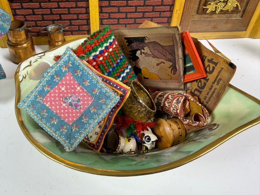 Vintage French Themed Diorama Room Box Shop Entitled La Boutique Provencale With Miniature Accessories And Figurines 11'W X 10.5'D X 13'H - See Photos [Photo 6]