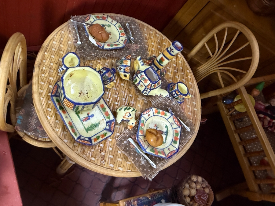 Vintage French Themed Diorama Room Box Shop Entitled La Boutique Provencale With Miniature Accessories And Figurines 11'W X 10.5'D X 13'H - See Photos [Photo 16]