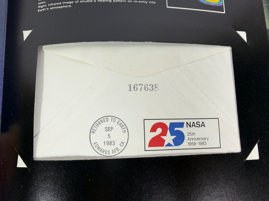 (3) Vintage 1983 Limited Edition STS-8 Flight First Day Covers Booklets Featuring the Space Shuttle Challenger with Special Postmarks from the Launch on August 30, 1983 - These Covers Were Flown Into Space During the STS-8 Mission [Photo 5]