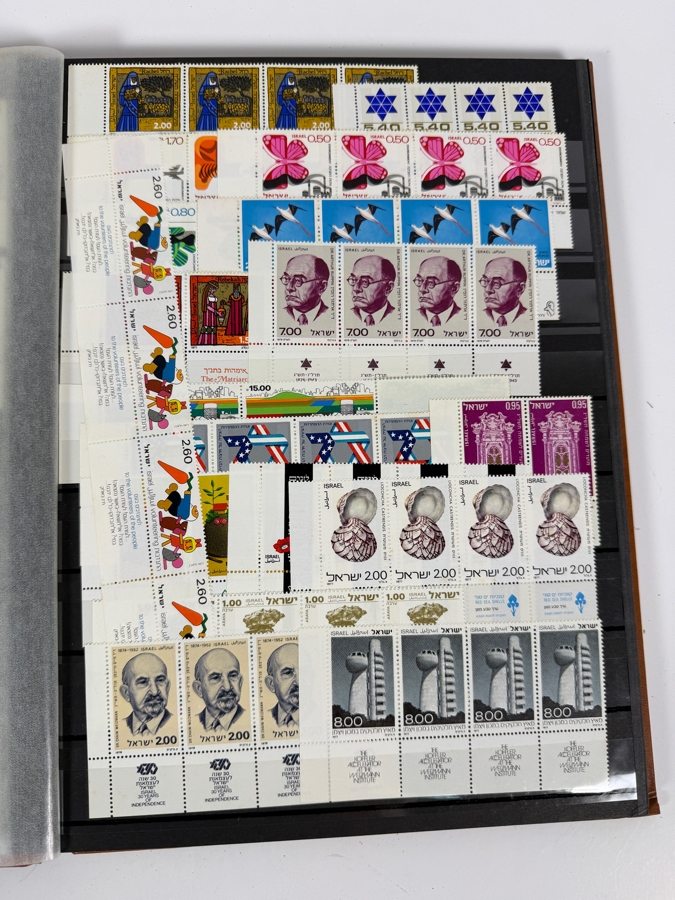 Collection of Mint Israeli Postage Stamps Featuring Marc Chagall Tribes of Israel Mint Stamps - Multiple Pages of Mint Stamps - See Photos [Photo 21]