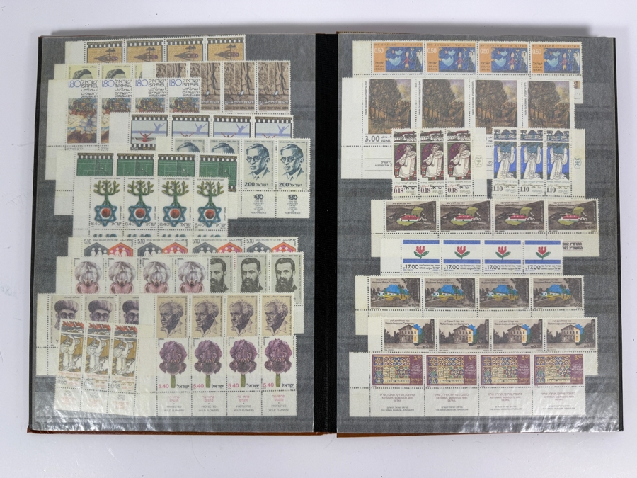Collection of Mint Israeli Postage Stamps Featuring Marc Chagall Tribes of Israel Mint Stamps - Multiple Pages of Mint Stamps - See Photos [Photo 8]