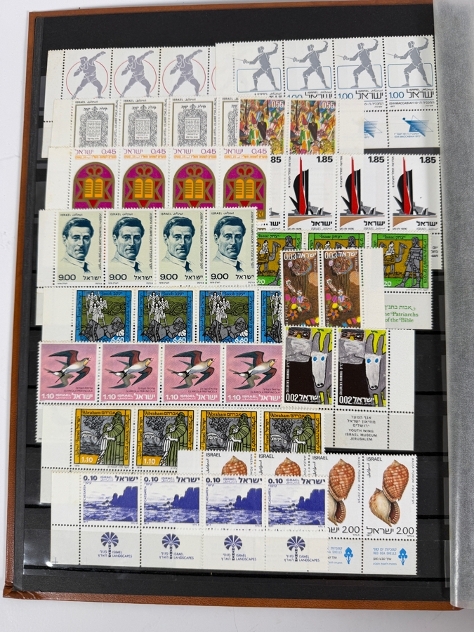 Collection of Mint Israeli Postage Stamps Featuring Marc Chagall Tribes of Israel Mint Stamps - Multiple Pages of Mint Stamps - See Photos [Photo 22]