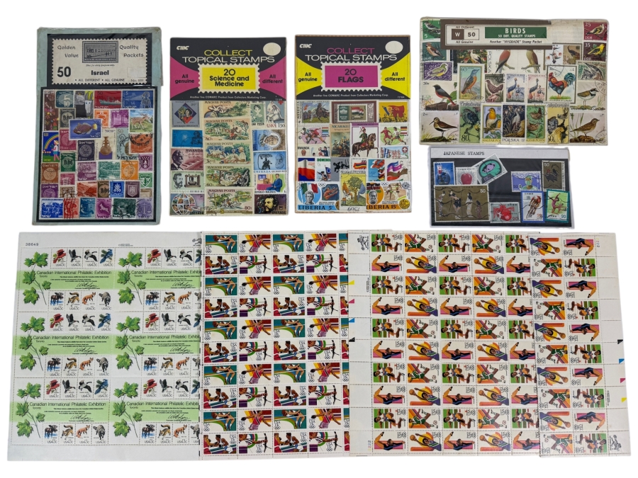Collection of Mint and Postmarked Postage Stamps