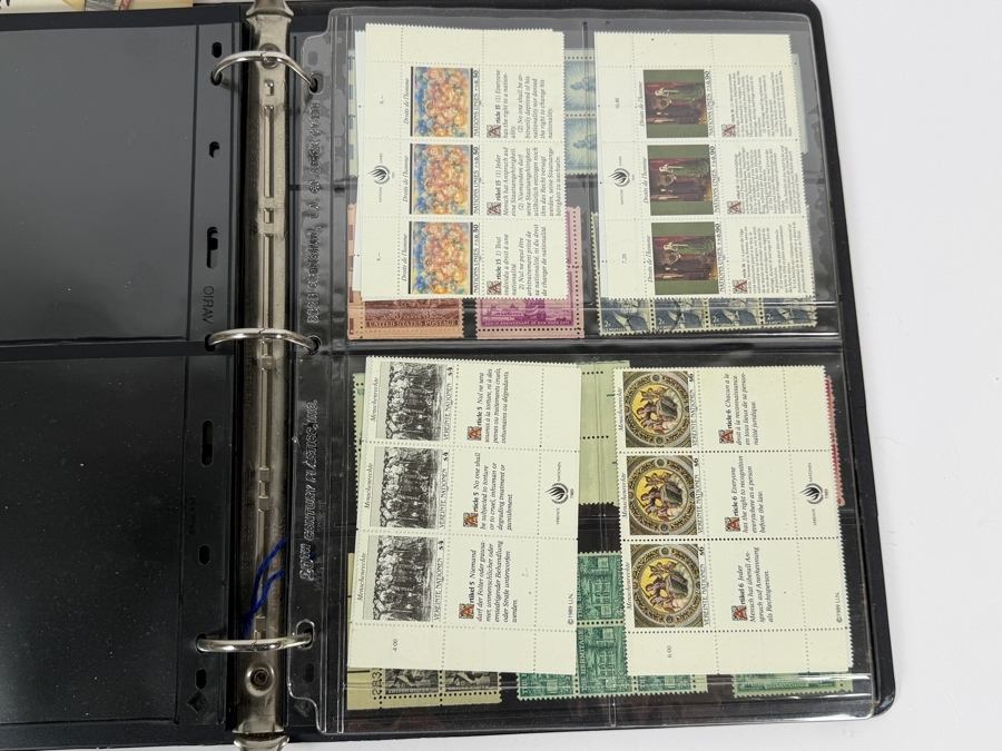 Collectible Binder Featuring Mint Postage Stamps, WWII German Stamps, Postcards, War Ration Books, WWII-era Aircraft Identification Cards, Perforated Initials (Perfin) Stamps and More - See Photos [Photo 20]