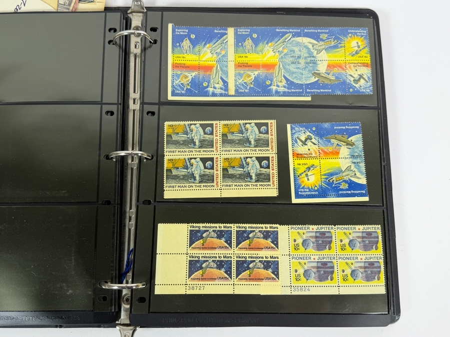 Collectible Binder Featuring Mint Postage Stamps, WWII German Stamps, Postcards, War Ration Books, WWII-era Aircraft Identification Cards, Perforated Initials (Perfin) Stamps and More - See Photos [Photo 13]