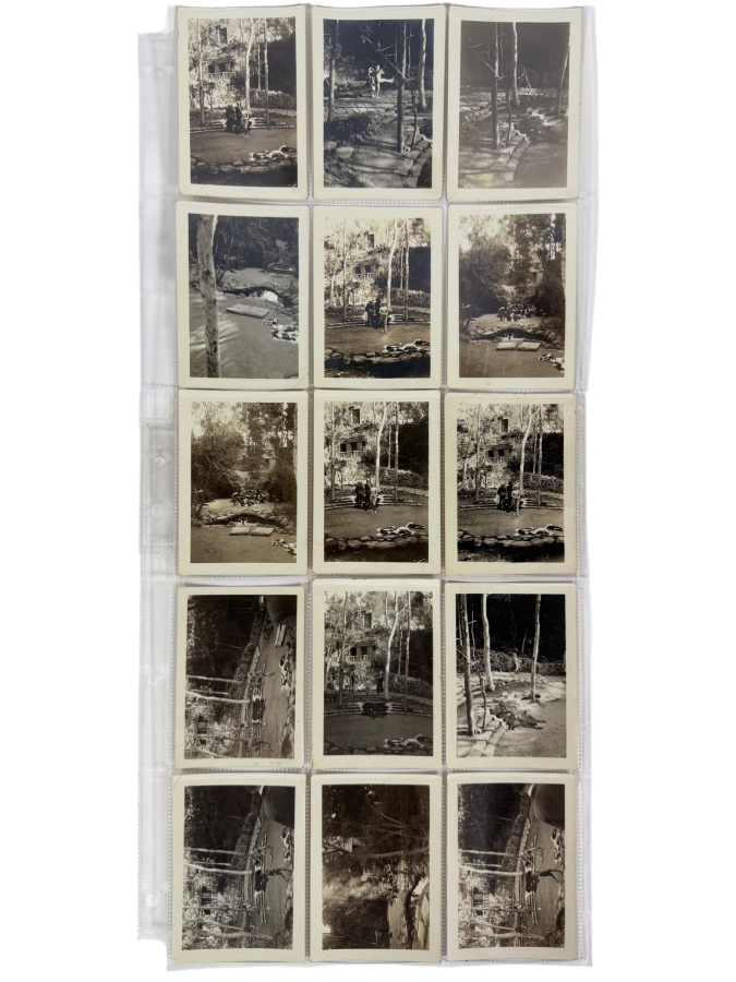 Collection of (15) Rare Vintage 1935 Bunnell Photo Shop B&W Photographs from the Zoro Garden Nudist Colony at the 1935 California Pacific International Exposition in San Diego's Balboa Park Where Visitors Paid 25 Cents to View the Performers 2 5/8 X 3 1/2