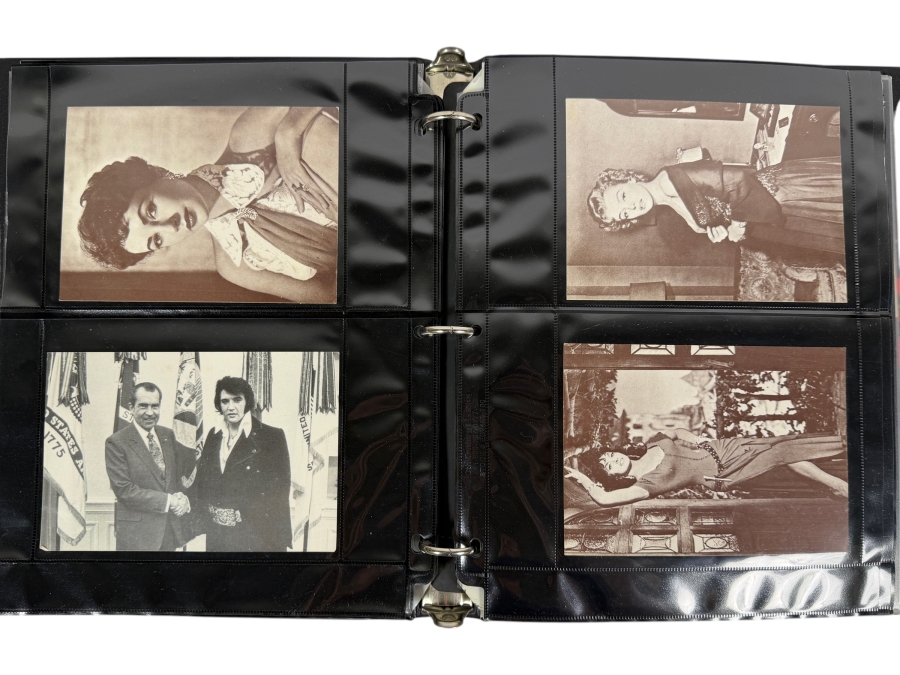 Collection of Vintage Postcards Including Movie Star Postcards and B&W Photographs - Multiple Pages in Binder - See Photos