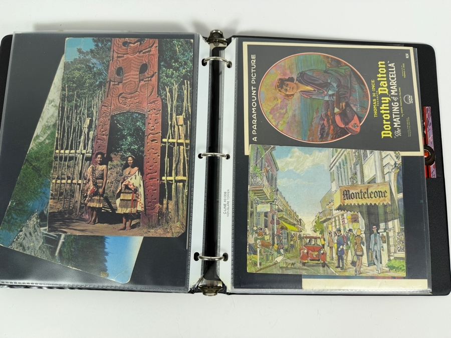 Collection of Vintage Postcards Including Movie Star Postcards and B&W Photographs - Multiple Pages in Binder - See Photos [Photo 13]