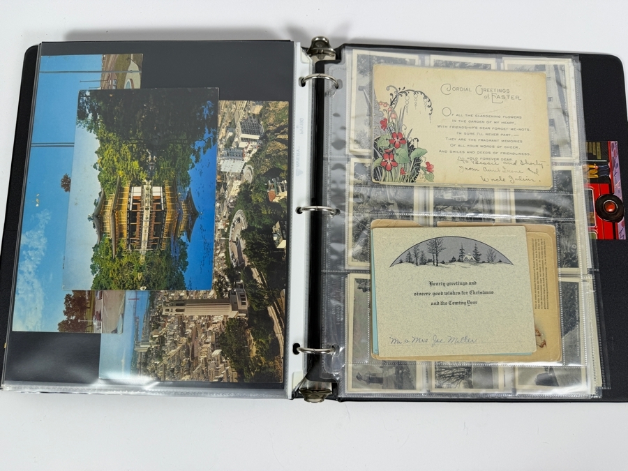Collection of Vintage Postcards Including Movie Star Postcards and B&W Photographs - Multiple Pages in Binder - See Photos [Photo 15]