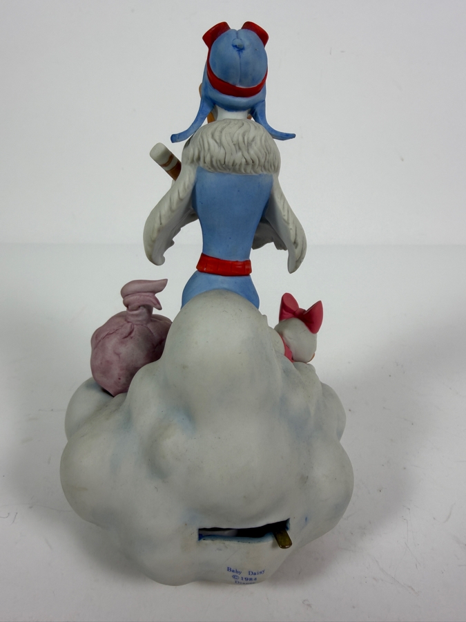 Vintage 1984 Goebel New Arrival Disney Music Box Featuring Baby Daisy Duck and a Stork 7'H [Photo 3]