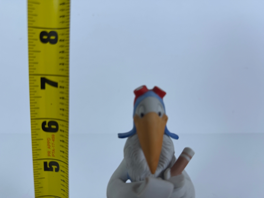 Vintage 1984 Goebel New Arrival Disney Music Box Featuring Baby Daisy Duck and a Stork 7'H [Photo 7]