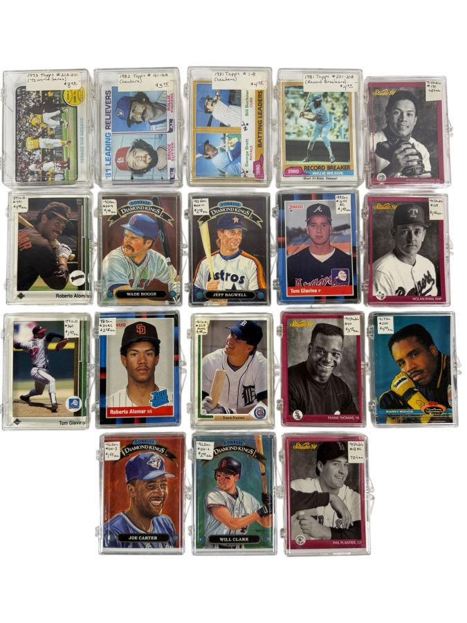 Collection of Baseball Card Packs from a Sports Cards Shop - Each Pack Contains Multiple Cards - See Photos