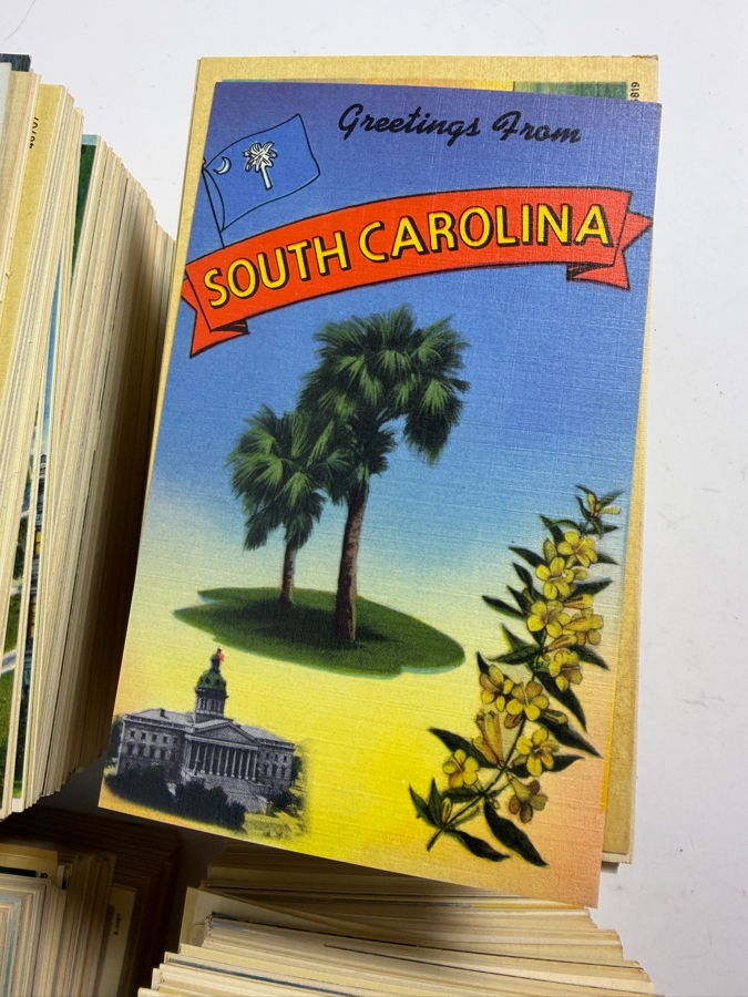 Huge Collection of Approximately (2,500) New Old Stock Linen Postcards Published by Asheville Postcard Co., Asheville, NC - See Photos for Small Sample Of the Lot [Photo 5]