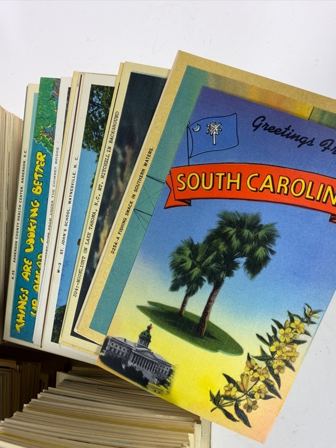 Huge Collection of Approximately (2,500) New Old Stock Linen Postcards Published by Asheville Postcard Co., Asheville, NC - See Photos for Small Sample Of the Lot [Photo 14]