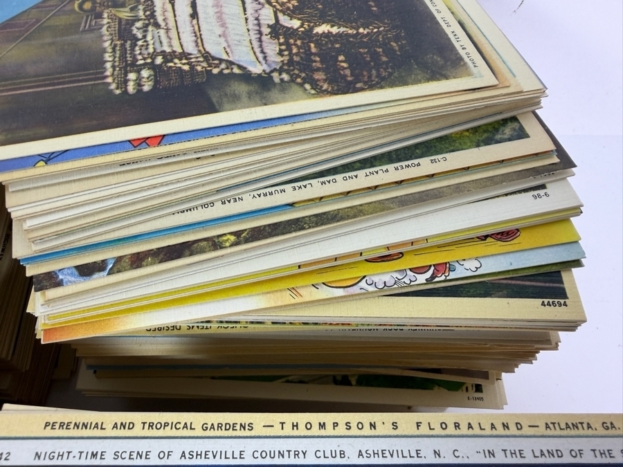Huge Collection of Approximately (2,500) New Old Stock Linen Postcards Published by Asheville Postcard Co., Asheville, NC - See Photos for Small Sample Of the Lot [Photo 12]