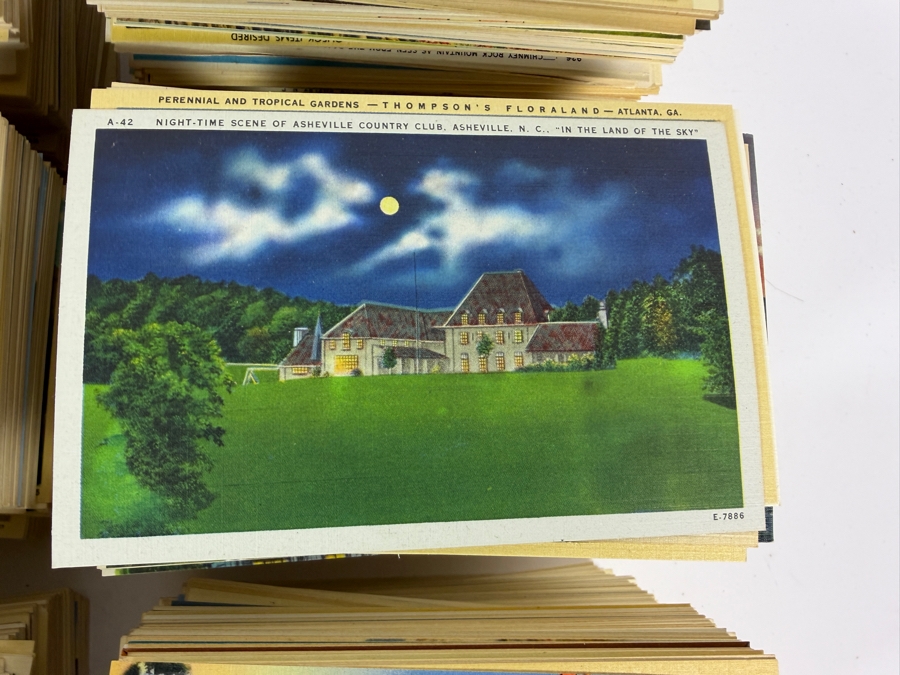 Huge Collection of Approximately (2,500) New Old Stock Linen Postcards Published by Asheville Postcard Co., Asheville, NC - See Photos for Small Sample Of the Lot [Photo 10]
