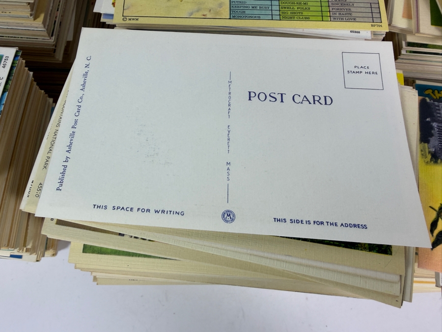 Huge Collection of Approximately (2,500) New Old Stock Linen Postcards Published by Asheville Postcard Co., Asheville, NC - See Photos for Small Sample Of the Lot [Photo 17]
