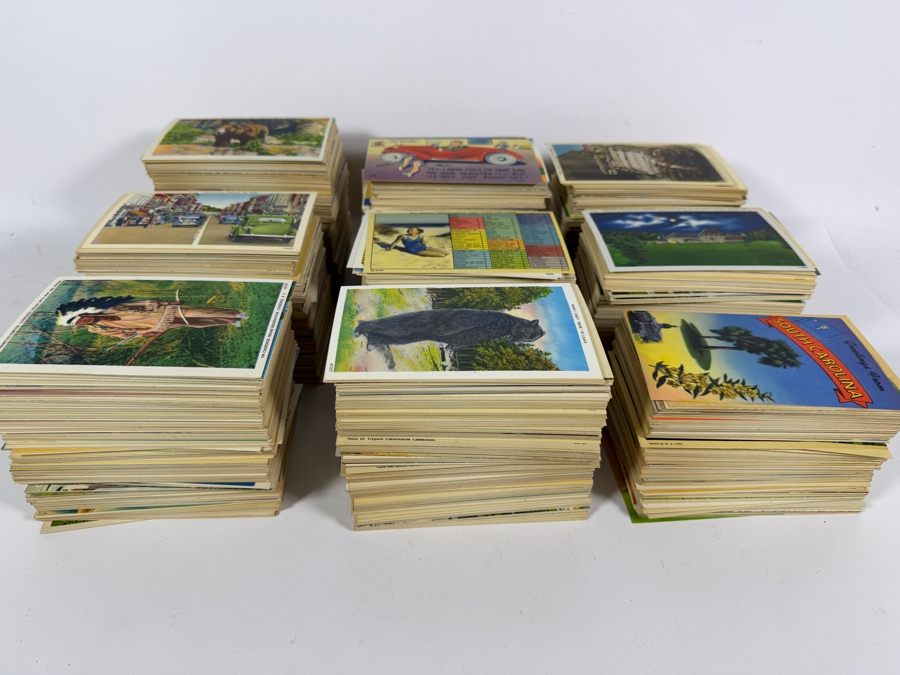 Huge Collection of Approximately (2,500) New Old Stock Linen Postcards Published by Asheville Postcard Co., Asheville, NC - See Photos for Small Sample Of the Lot [Photo 2]
