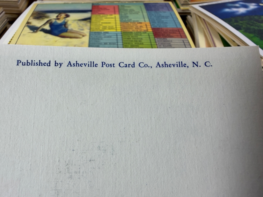 Huge Collection of Approximately (2,500) New Old Stock Linen Postcards Published by Asheville Postcard Co., Asheville, NC - See Photos for Small Sample Of the Lot [Photo 18]