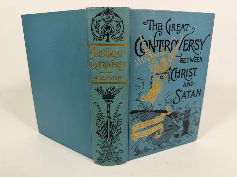 Antique 1911 The Great Controversy Between Christ And Satan Hardcover Pictorial Cloth Book By Ellen G White [Photo 10]